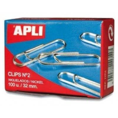 CLIPS APLI PLATEADO CAJA 10U